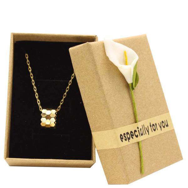 Kraft paper ring necklace box 18803